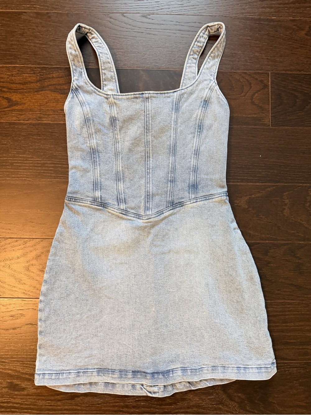 Show Me Your MuMu Corset Denim Mini Dress